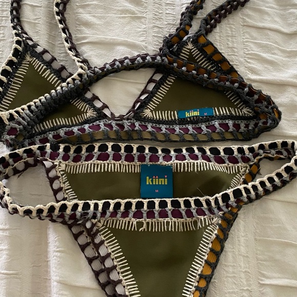 Olive Green Wren Kiini  bikini sz M - Picture 2 of 3